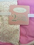 Rene Rofe Swaddle Blankets Pink Hearts and Pink 2 by Rene Rofe [並行輸入品]