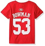 NFL幼児用Navorro Bowman San Francisco 49ers Boys – Mainliner Player Name半袖Tシャツ、クリムゾン、4t