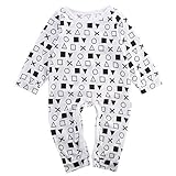 新生児服　女の子　男の子　ロンパース　プリント　綿　長袖 (100 (18-24M))