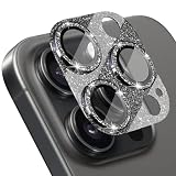 [ShinKin] iPhone 16 Pro/iPhone 16 Pro Max 対応 カメラフィルム カメラ保護カバー カメラカバー キラキラ アルミニウム合金 レンズカバー カメラ保護 [アルミ合金縁取り+強化ガラス] キラキラ レンズ保護フィルム 高透過率 露出オーバー防止 キズ防止 全体保護 (ブラック)