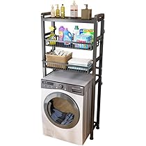 洗濯機2台　　ラック Amazon｜Shilanmei 洗濯機 ラック 洗濯機上収納 2段/3段 (幅65.5