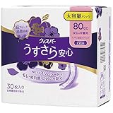 ウィスパー うすさら安心 女性用 吸水ケア 80cc 安心の中量用 ナプキン型尿ケアパッド 30枚入り 27cm 大容量パック (中量の尿モ
