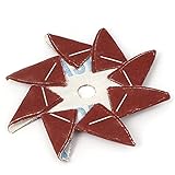 uxcell サンドペーパー　紙やすり　 紙ヤスリ　95mm　ピンホイール形　600グリット　シート　ダーク　ブラウン