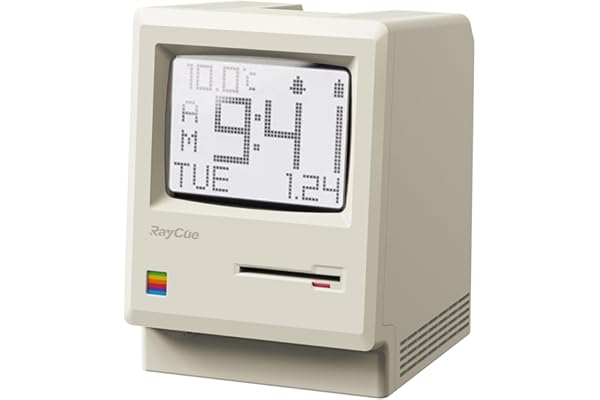 1984レトロデザイン デジタル時計｜目覚まし時計 ダイヤル式調光・多機能アラーム・温度表示・懐かしのフロッピーディスク風デザイン デジタル目覚まし時計 Maclock [並行輸入品]