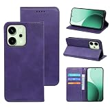 適用 OPPO Reno 14 5G ケース 手帳型 適用 Reno14 5G 手帳型ケース 適用 Reno 14 5G スマホケース カバー 手帳型 PUレザー カード収納 財布型 耐衝撃 ケース マグネット スタンド機能付き 5色(適用 OPPO Reno14 5G ケース手帳型) (深い紫)