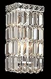 エレガントな照明Maximコレクション2032 W6 C / SS 2-light壁取り付け用燭台with Swarovski Strass /要素クリスタル、クローム仕上げ
