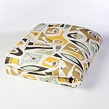 Mid-Century Modern Baby Bedding Set, Includes Fitted Crib Sheet and Crib Skirt by Sin in Linen