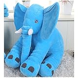 Faithtur かわいいソフトベビーキッズ就寝おもちゃゾウぬいぐるみ枕 (Blue ブルー)