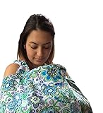 DsGNbaby Nursing Cover Adjustable Strap Rigid Neckline Terrycloth Pockets Green by DsGNbaby.com