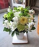 ＴＶチャンピオン出場 【日時指定便】【お供え 今旬 フラワーアレンジメント 3,700円 白】お供え花 お盆花　お悔み 花 ペットお供え花 ペット 四十九日 一周忌 お彼岸 新盆 命日 法事