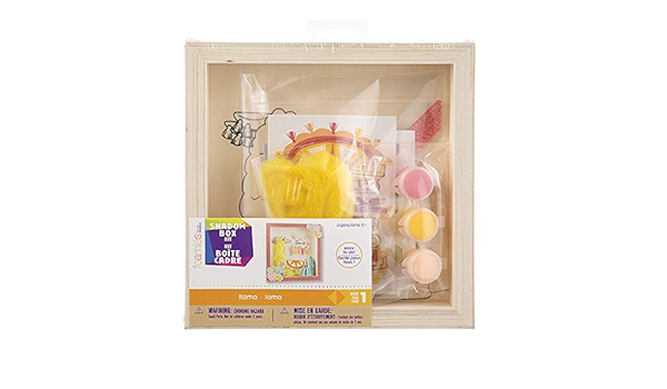 Amazon Co Jp Darice シャドーボックスキット 子供用 ラマテーマ 32ピース マルチカラー おもちゃ