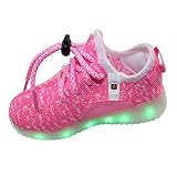 エデンBabe通気性LEDライトUp靴USBスニーカーfor Kids Boys Girls US サイズ: Toddler 9M カラー: ピンク