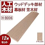 ウッドデッキ 人工木材 人工木 部材 樹脂ウッドデッキ 幕板材 笠木材 144×11×2000mm【H-B006】【2色選択可】 (ナチュラル・12本セット)