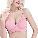 YING LAN　産前　産後　妊婦　妊婦用　コットン　インナーマタニティー　授乳用　授乳　ブラジャー　下着　ノンワイヤー　綿　マタニティー　ブラ　柔らか　ナイト ブラ　スイカ赤