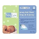 BabyLuxe Soft Jersey Knit Sheet for Portable Crib/Pack'N Play, White, Machine Washable by Baby Luxe