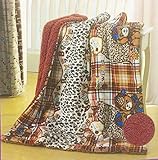 Kids ' Sherpa Blanket動物印刷Borrego毛布超ソフト厚い毛布男の子女の子寝具 39"*51" ブラウン