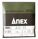 アネックス(ANEX) 六角ビット インパクトドライバー用 10pc +3×36 AK-21
