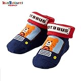 ホットビスケッツ（ミキハウス）ドライブビーンズくん ベビーソックス（9cm-10cm）