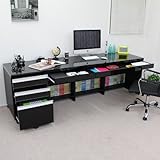 【予約販売6月下旬入荷予定】 パソコン デスク ハイグロス 180cm幅 ブラック SAV014-HG