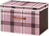 ファブリックインナーボックス「ミニオン蓋付」【IT】チェック柄ピンク(#9844182-96654)サイズ：38×25×25cm