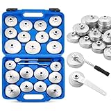 Acymner オイルフィルター取り外しキャップレンチソケットツールセット 1/2インチ 自動車取り外しガレージツール 23個