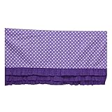 Bacati Mix and Match Ruffled Bottom Dots Crib Skirt, Purple by Bacati