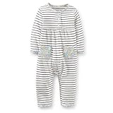 カーターズ carter's baby line 長袖カバーオール 9ヶ月 紺 ボーダー 小花柄 綿 118-920 【並行輸入品】