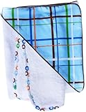 Caden Lane Boutique Collection Plaid Hooded Towel Set, Blue, Infant by Caden Lane
