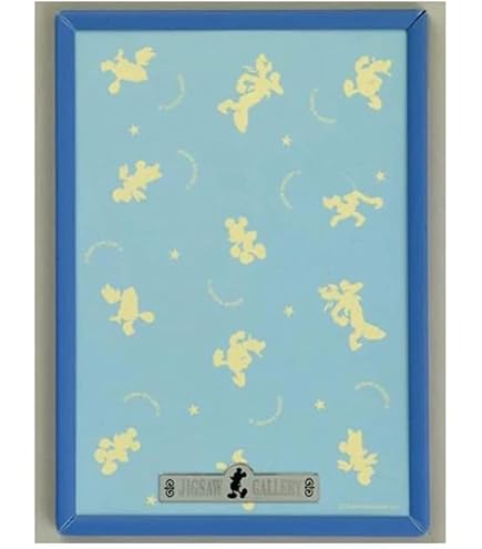 【ビンテージレア】ディズニージグソーパズル 専用額付完成品 プレート付 ディズニー世界最小ジグソーパズル用パネル 木製ナチュラル