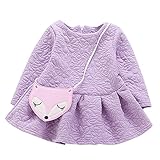 (プタス)Putars ベビー服 子供服 女の子 ワンピース ドレス エンボス模様 花柄 長袖 可愛い 秋冬 オシャレ 通園 発表会 旅行 記念日 プレゼント 2-7歳