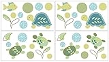 CoCaLo Turtle Reef Wall Decals, Aqua/Green [並行輸入品]