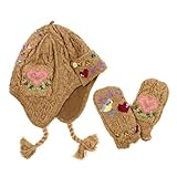 Cotton Patchwork Earflap Hat＆Mittens パッチワークイヤフラップハット＆ミトン [並行輸入品]