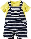 カーターズ carter's 2016年春夏最新作 男の子用紺ボーダー快速プロペラ機ショートオールお出かけ用上下2点セット (9months(67-72c... [並行輸入品]