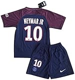 Neymar JR # 10 PSG 2017 – 18 Kids / Youthsホームサッカージャージー&ショーツ