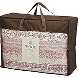 ウール混肌ふとん（日本製） ローズ