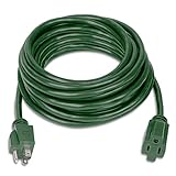 Fosmon (7.5m) 屋外/屋内 電源 延長コード 3芯 UL認証 16AWG 125V 13A 1625W AC電源 延長ケーブル (グリーン)