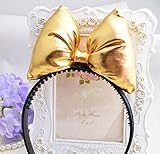 M.Z.L　リボン カチューシャ　 ヘア アクセサリー カチューム ヘッド バンド ドレス　カチューシャ 子供　女の子 七五三 発表会 結婚式 パーティー 入学式 (ゴールド)