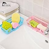 Generic Green : FHEAL Drain Storage Basket Kitchen Sink Sponge Tablewarebath Soap Small Objects Stor