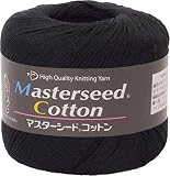 ダイヤモンド毛糸 マスターシードコットン 毛糸 合太 col.115 ブラック 系 30g 約106m 10玉セット