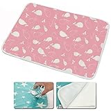 baby-mine (ベイビーマイン) 赤ちゃん 防水パッド 大きいサイズ オムツ替え 吐き戻し 対策 ベビー用品 漏れない 吸水 (くじら柄)