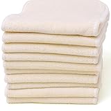 エルフ ベビー (Fairy Baby) ベビー4重竹繊維おむつ タオル生地 通気吸水 ふわふわ 無地 34*13CM (5枚入)