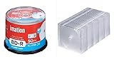 imation(イメーション) 1回録画用 ブルーレイディスク BD-R DL 50GB IM091 (片面2層 1-6倍速 50枚) +スリムクリアケース 1枚収納×50セット