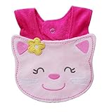 (ビグッド)Bigood ベビービブ よだれかけ キャラクターコットンビブ エプロン 食事用 赤ちゃんスタイ よだれかけ 新生児 アニマル柄 防水ビブ 犬 ライトブラウン