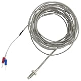 uxcell　熱電対　温度センサー　Kタイプ　温度調節　プローブ　全長4.75M