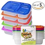 Orgalif Bento Lunch Box Container Food Storage 3-compartment Eco Friendly for Kids, Reusable Lunchbo