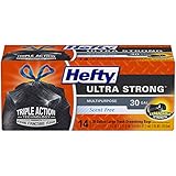 Hefty Ultra Flex Maximum Strength Drawstring Trash Bags (30 Gallon, 14 Count) by Hefty
