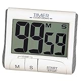 カスタム タイマー 大型液晶表示100分計 マグネット/スタンド/フック穴付 TM-10