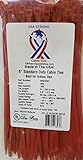 USA Strong Cable Ties. 8" Nylon Zip Cable Ties PLIABLE 50 LB Tensile Strength. Best for Indoor use. 