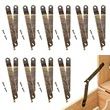 RICISUNG サポートヒンジ ヒンジ 蝶番 金具 サポート 10個入り 折りたたみヒンジ 回転ピボットヒンジ 折りたたみ金具 家具補修 ブロンズ 長さ67mm 幅11mm