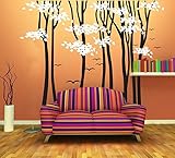 CaseFan 98.4x70.9 Brids on Forest Trees Wall Decal for Living Room Kids Baby Nursery Removable Art D